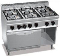 Plynový šestihořákový sporák G7F6E+FE1